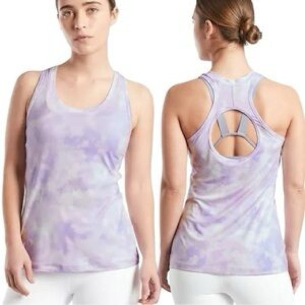 Athleta Women's Nitro Tank Print Positive Latitudes Victorian Periwinkle L‎